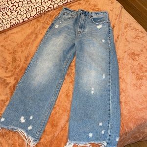 A&F denim jeans; boot cut and slight high rise